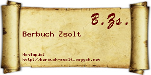 Berbuch Zsolt névjegykártya